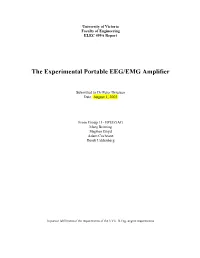 The Experimental Portable EEG/EMG Amplifier