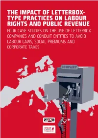 The Impact of Letterbox- Type Practices on Labour Rights and Public Revenue