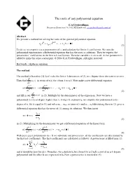 The Roots of Any Polynomial Equation