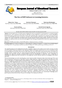 The Use of PSPP Software in Learning Statistics. European Journal of Educational Research, 8(4), 1127-1136