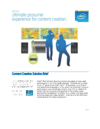 Content Creation Solution Brief
