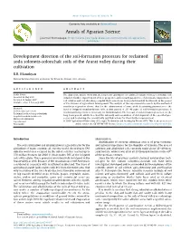 Development Direction of the Soil-Formation Processes for Reclaimed Soda Solonetz-Solonchak Soils of the Ararat Valley During Their Cultivation