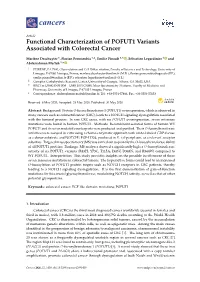 Functional Characterization of POFUT1 Variants Associated with Colorectal Cancer