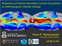 Responses of Eastern Boundary Current Ecosystems to Anthropogenic Climate Change
