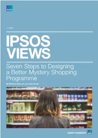 Seven Steps to Designing a Better Mystery Shopping Programme