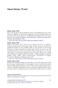 Simon Marius: Works1