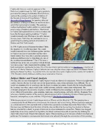 Subject Matter and Visual Analysis Not Long After His Arrival in England, Copley Began to Work on a Historical Commission