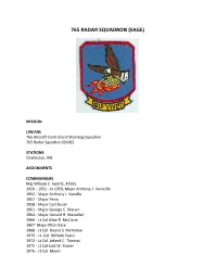 765 Radar Squadron (Sage)