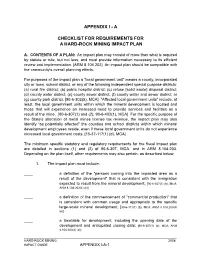 A Checklist for Requirements for a Hard-Rock Mining Impact Plan
