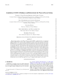 Assimilation of GOES-16 Radiances and Retrievals Into the Warn-On-Forecast System