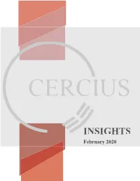 INSIGHTS February 2020 Cercius Group - Insights Notes