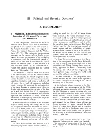 [ 1951 ] Part 1 Chapter 3 Political and Security Questions