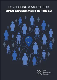 Developing a Model for Open Government in the Eu Acknowledgements
