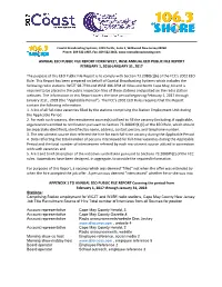 Eeo Public File Report Form Wczt, Wjse Annual Eeo Public File Report February 1, 2016-January 31, 2017