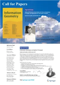 Information Geometry and Optimal Transport