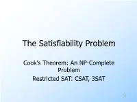 The Satisfiability Problem