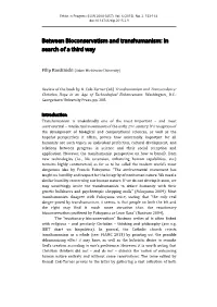 Between Bioconservatism and Transhumanism: in Search of a Third Way