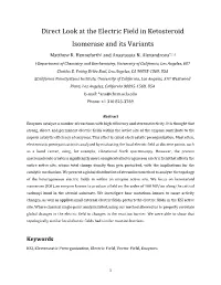 Direct Look at the Electric Field in Ketosteroid Isomerase and Its Variants