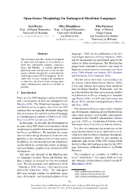 Open-Source Morphology for Endangered Mordvinic Languages