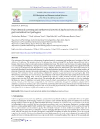 Phytochemical Screening and Antibacterial Activity of Aspilia Africana on Some Gastrointestinal Tract Pathogens
