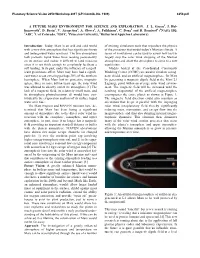A Future Mars Environment for Science and Exploration