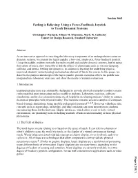 Feeling Is Believing: Using a Force Feedback Joystick to Teach