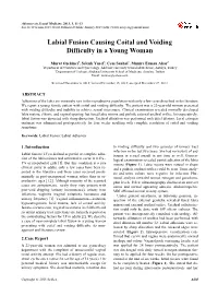 Labial Fusion Causing Coital and Voiding Difficulty in a Young Woman