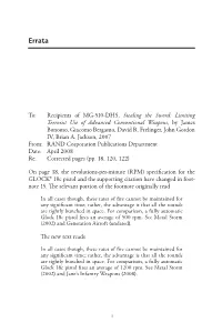 Limiting Terrorist Use of Advanced Conventional Weapons, by James Bonomo, Giacomo Bergamo, David R