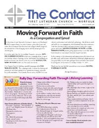 Moving Forward in Faith As a Congregation and Synod