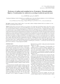 Preference of Antlion and Wormlion Larvae (Neuroptera: Myrmeleontidae; Diptera: Vermileonidae) for Substrates According to Substrate Particle Sizes