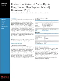 Relative Quantitation of Protein Digests Using Tandem Mass Tags and Pulsed-Q Dissociation (PQD)