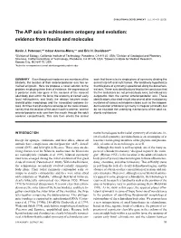 The A/P Axis in Echinoderm Ontogeny and Evolution: Evidence from Fossils and Molecules