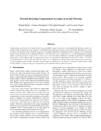 Towards Detecting Compromised Accounts on Social Networks