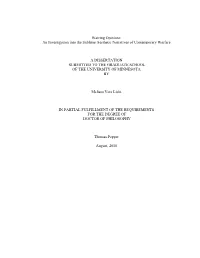 An Investigation Into the Sublime Aesthetic Narratives of Contemporary Warfare a DISSERTATION SUBMITTED TO