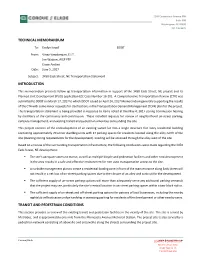 Technical Memorandum Introduction Transit And