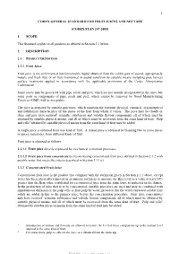 Codex General Standard for Fruit Juices and Nectars