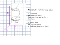 Heisenberg Copy Theorem. on the Heisenberg Group 1. Geodesics Are