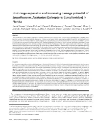 Host Range Expansion and Increasing Damage Potential of Euwallacea Nr