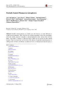 Partially Ionized Plasmas in Astrophysics