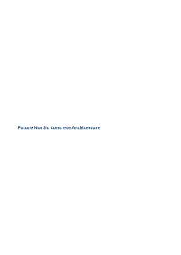 Future Nordic Concrete Architecture