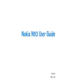 Nokia N93 User Guide