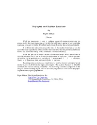 Polytopes and Nuclear Structure by Roger Ellman Abstract
