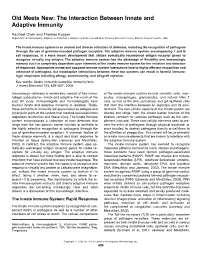 The Interaction Between Innate and Adaptive Immunity