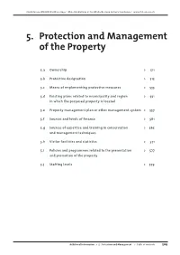 5. Protection and Management of the Property