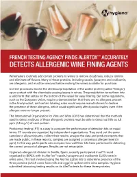 Detects Allergenic Wine Fining Agents