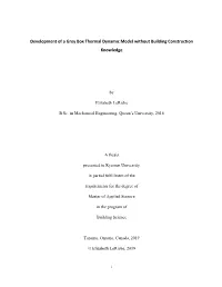 Development of a Grey Box Thermal Dynamic Model Without Building Construction Knowledge