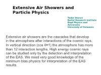 Extensive Air Showers and Particle Physics