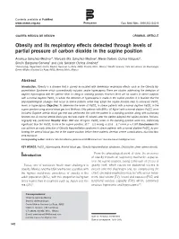 Obesity and Its Respiratory Effects Detected Through Levels of Partial Pressure of Carbon Dioxide in the Supine Position