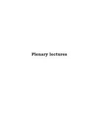 Plenary Lectures