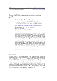 Projective Hilbert Space Structures at Exceptional Points